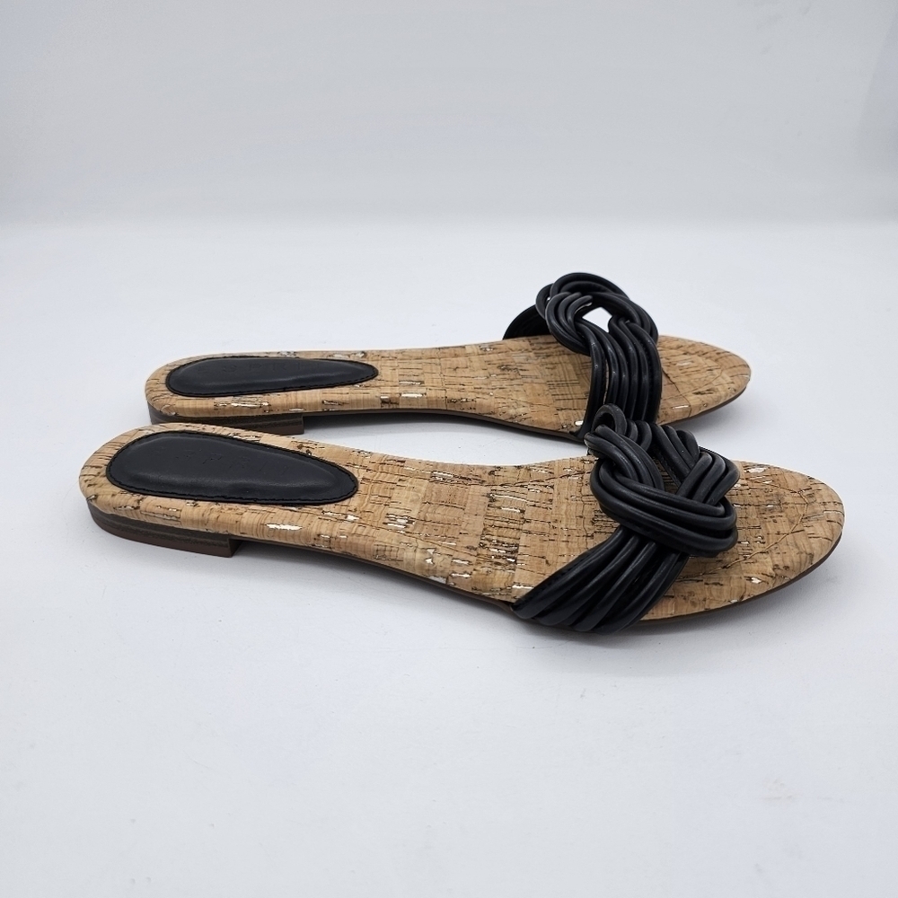 Esprit Womens Katelyn Sandal Faux Leather Flip Flop Flat Slip On Black 10 M - Picture 5 of 12